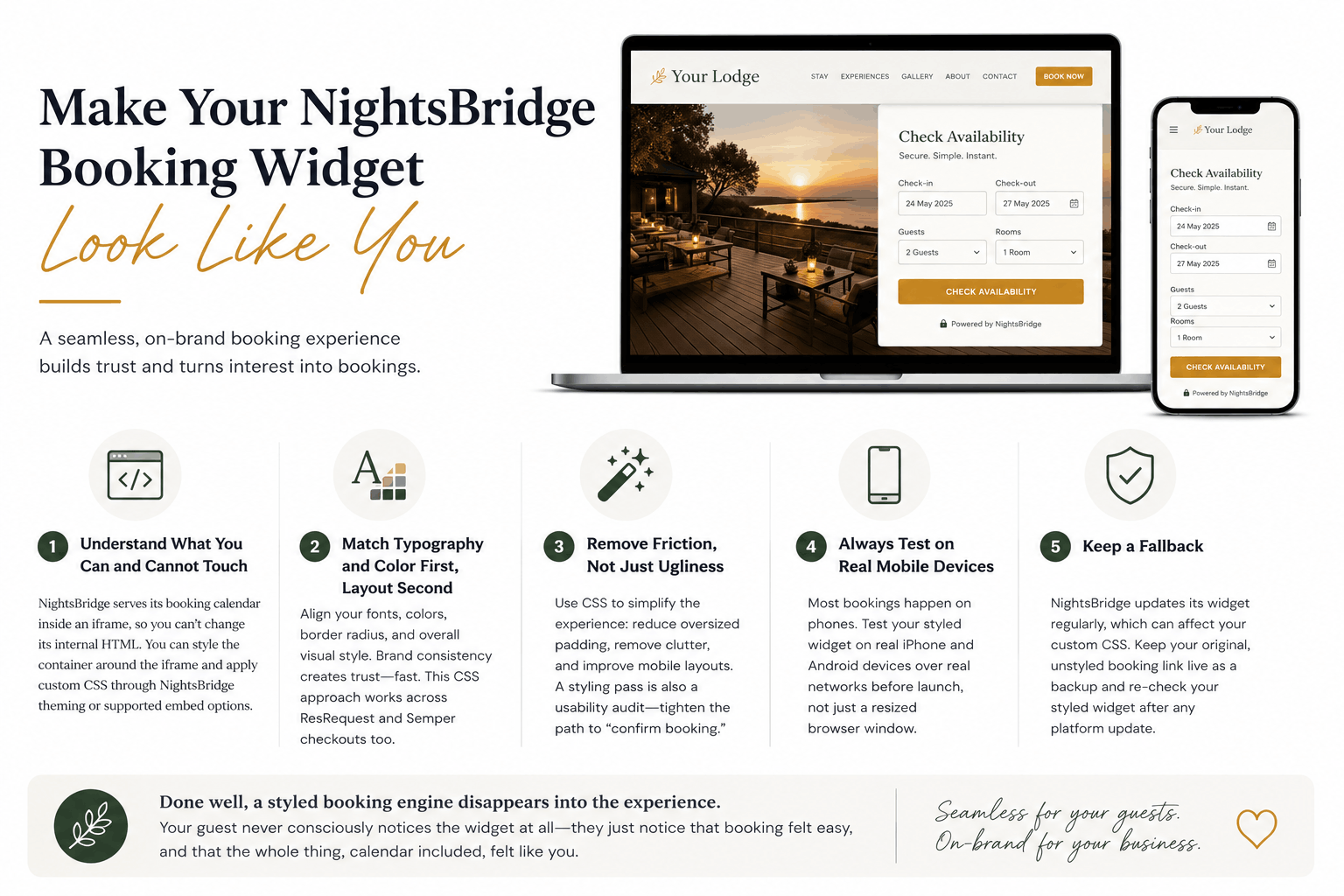 NightsBridge Iframe Customization Guide: How to Style Your Booking Widget With Custom CSS