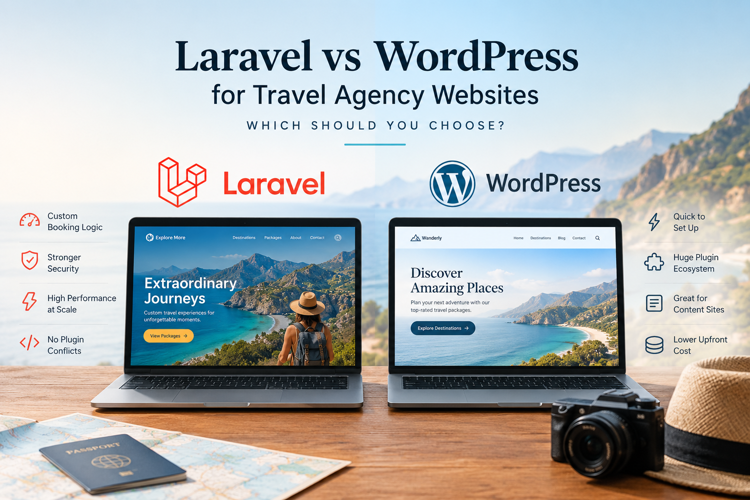 Laravel vs WordPress for Travel Agency Websites: Which Should You Choose?